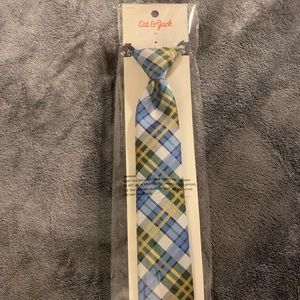 Boys blue plaid tie